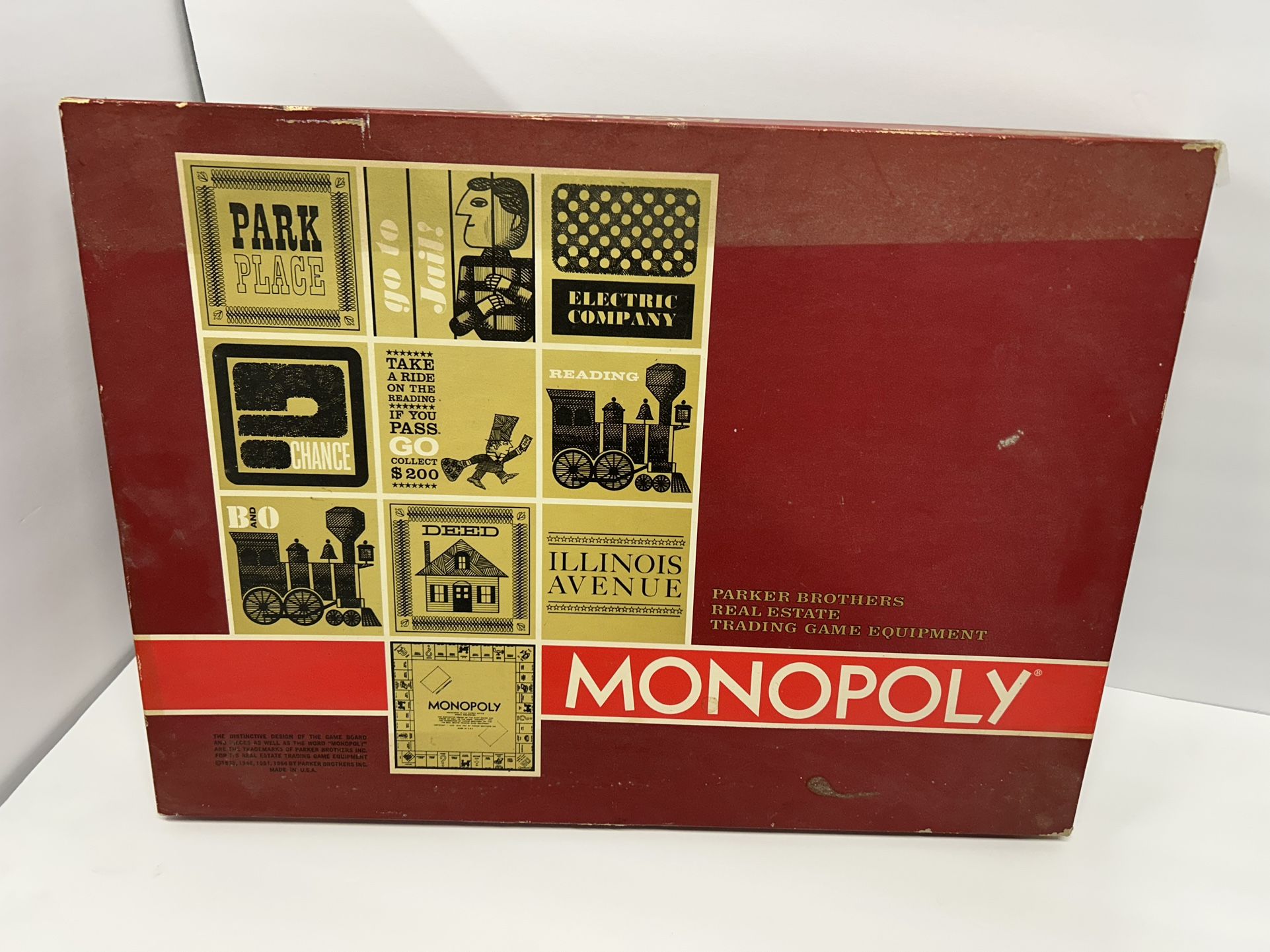 1961 Monopoly Game Red Box