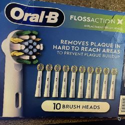 Oral-B FlossAction Electric Toothbrush Replacement Brush Heads, 10 Count