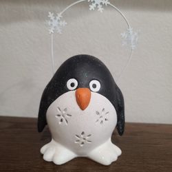Christmas Penguin Snowflake tea light holder ❄  🐧 ❄