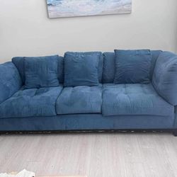 Blue Deep Seated Sofa