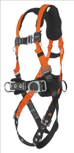 Miller Harness Saftey Equipment , With TurboLite Personal Fall Limiter And,6' Dual-Leg Lanyard With Stamped Rebar Hooks.