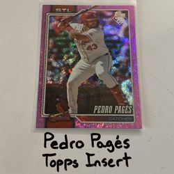 Pedro Pages St. Louis Cardinals Catcher Topps Short Print Insert Card. 