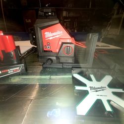 Milwaukee M12 12-Volt Cordless Green 250 ft. 3-Plane Laser Level Kit. Please read!