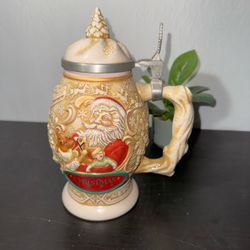 Christmas 1994 Collectible Beer Stein with Lid