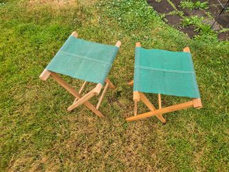 Camp Stools Set of 2 Vintage See more Description