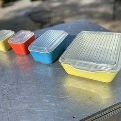 Vintage pyrex refrigerator clearance set
