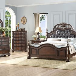 4 PC King Bedroom Set Royal Collection