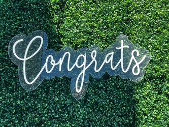 Congrats neon sign
