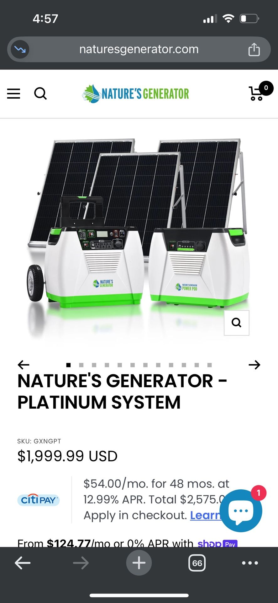 Solar Generator + Power Pod + Solar Panels