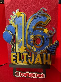 16th Birthday Cake Topper