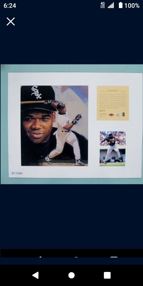 Chicago White Sox Frank Thomas Lithograph