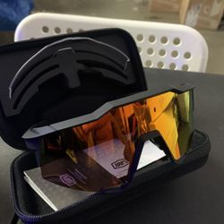 100%  Speedcraft sunglasses Soft Tact Black-hoper Red Multilayer Mirror Lens