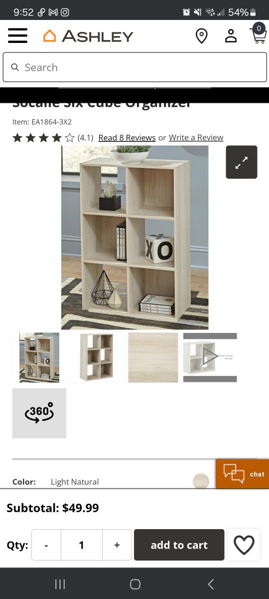 6 Cube Organizer Shelf 