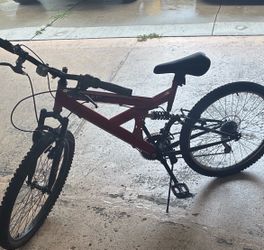 Red/black mountain bike