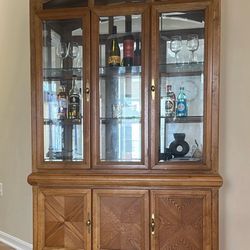 China Cabinet Oak Wood