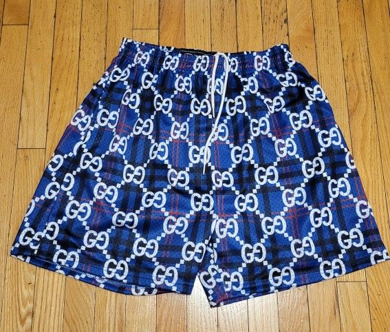 Blessed Blue Patterned Shorts - Size XXL