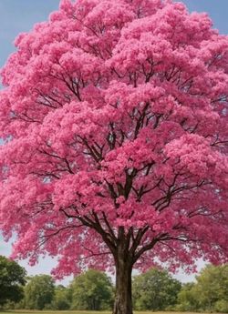 Beautiful pink flowering Tabebuia trees
