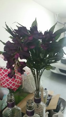 Deep Purple Silk flowers