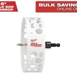 Milwaukee 6 in. Hole Dozer Bi-Metal Hole Saw with 3/8 in. Arbor and Pilot Bit