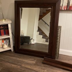 Solid Wood Nautica Mirror. Dark Cherry . Heavy And Solid