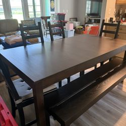 IKEA Dining Table w/ Matching Barstools