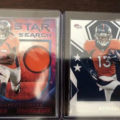 KJ Hamler 2020 Rookies & Stars Star Search Relic #20 Broncos H23 And Base 2Cards