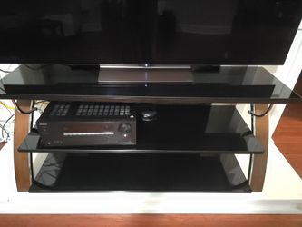 Whalen Payton 3-in-1 Flat Panel TV Stand for TVs up to 65", Brown Cherry
