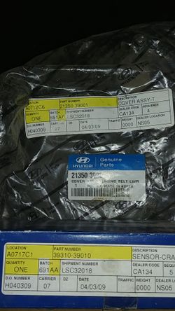 Hyundai engine parts new