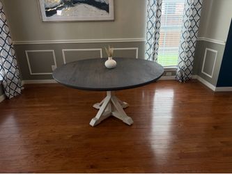 Handcrafted Round Trestle Table