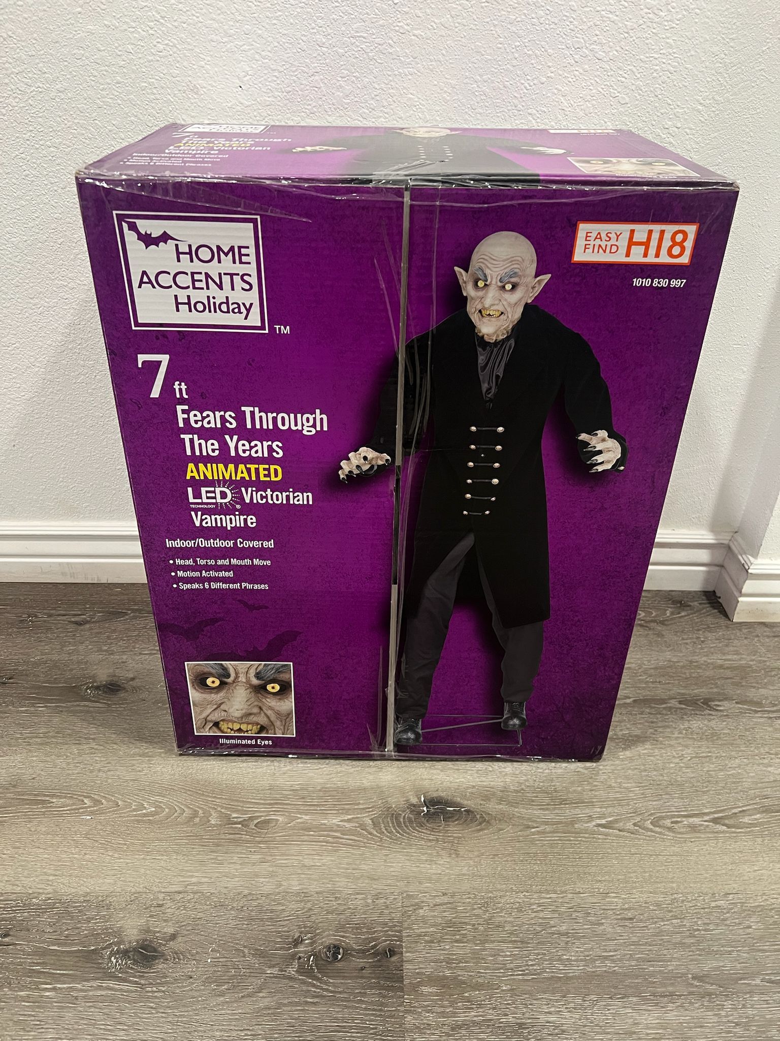 7FT Fears Through The Years ANIMATED LED Victorian Vampire $100 BRAND NEW FIRM PRICE