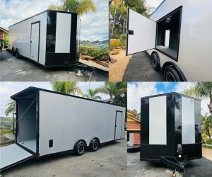 Brand New 24 ft Commercial Build enclosed trailer ** plus escape door and more features!