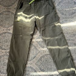 Boys Weatherproof/ Snow Olive Green Pants M 10/12