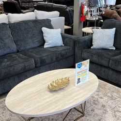 Altari Slate 2 Piece Living Room Set Sofa And Loveseat 