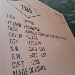 Buylateral Mobile Computer Tower Desk With Storage