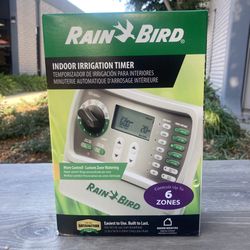Rain Bird 6 Zone Indoor Irrigation Timer. Brand New Product Priced Way Below Retail