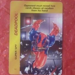 1995 Fleer Marvel Deadpool Super Spy OverPower Card Game Vintage Comics Collectible Character