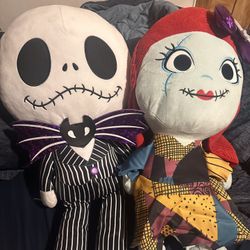 Jack And Sally Jumbo 32 Inch Plush
