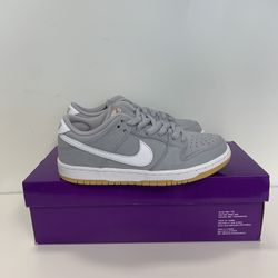 Nike SB Dunk Low Pro ISO - Orange Label Wolf Grey Gum - Size 6M/7.5W - Brand New  