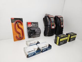 Bike Tires, Inner Tubes, Pedal Set, 6 Pack Hooks
