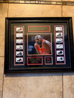 Michael Jordan Framed Memorabilia Collage with Floor Piece