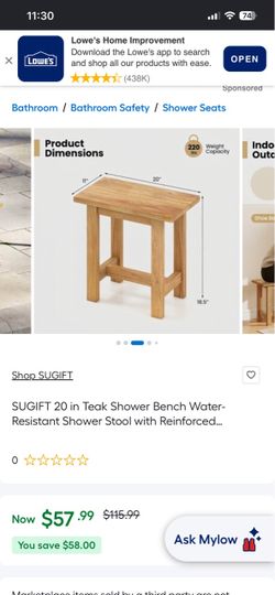 Wooden teak bench 25$