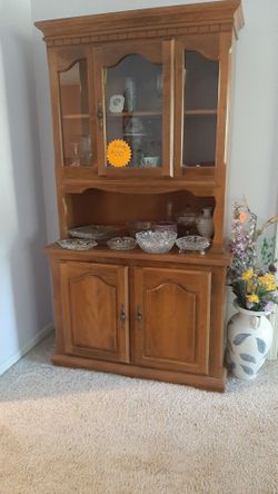 Vintage maple hutch
