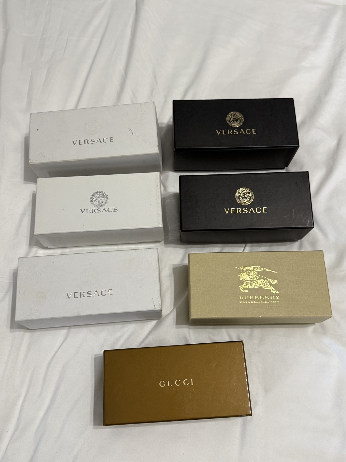 Empty Versace, Burberry and gucci sunglasses box (bundle of 7 )