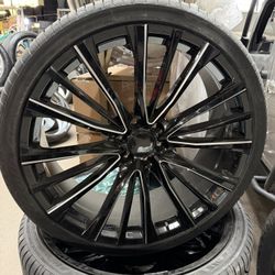26”  Wheels Rims Tires Sensors Lugs Locks Installation Ready To Roll