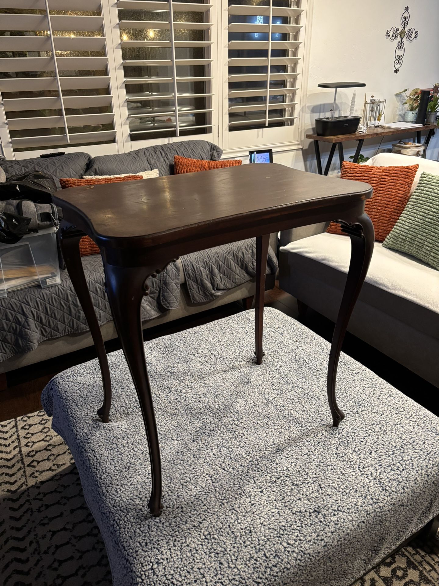 Tall Wood End Table