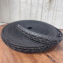 Jo-Wellah.Elegant Black Woven Trim 27 1/2  X 1 1/2 Inch.