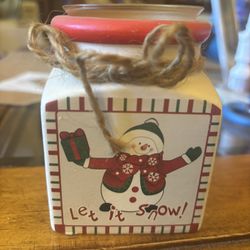 “Let It Snow” Votive Candle Holder