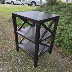 Solid Wood Side Table Small Shlef 