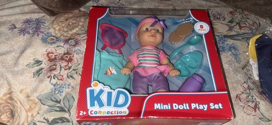 KID CONNECTION 11 PIECE 8" MINI DOLL PLAY SET, AGES 2+