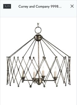 Currey & Company #9998 Accordion 4-Light Chandelier – Discontinued – $850